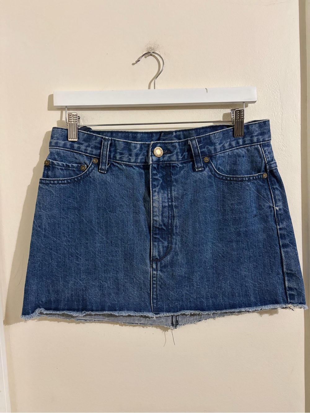 Free People Indigo Blue Denim Mini Skirt